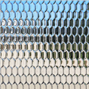 kiln fused pattern honey comb glass sheet