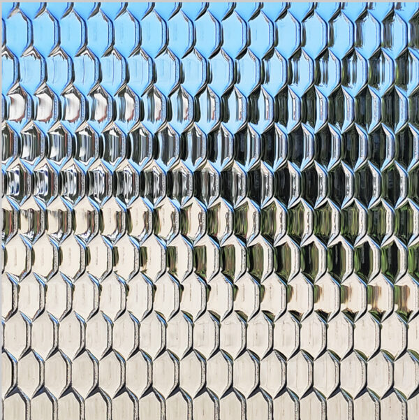 kiln fused pattern honey comb glass sheet