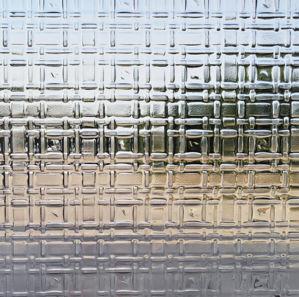 fabric pattern woven mesh look fused glass